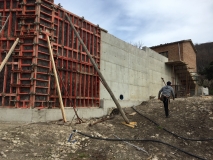 Lavori di costruzione muro di sostegno -Deliceto - (FG)